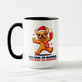 Caneca Cute Fawn French Bulldog Puppy Christmas Cookie
