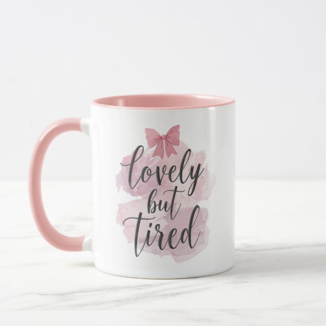 Caneca Cute Feminine Pink Bow Graphic (Esquerda)