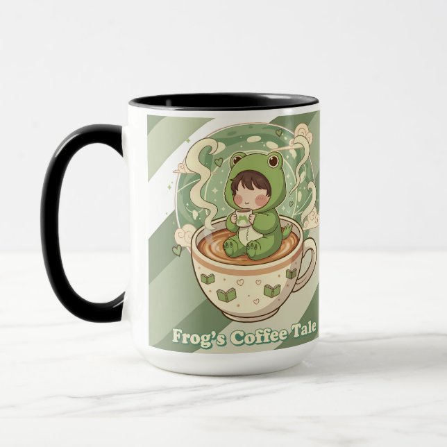 Caneca Cute Froggy Coffee Tale Design (Esquerda)