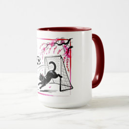 Caneca Cute Gift for Cat Lovers & Football Fans