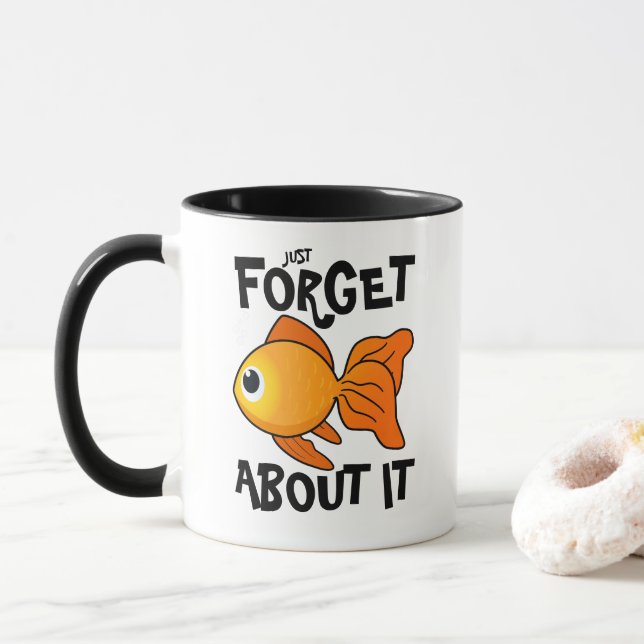 Caneca Cute Goldfish: Apenas Esqueça (Com Donut)