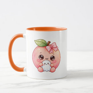 Caneca Cute Kawaii Peach Ghost Halloween