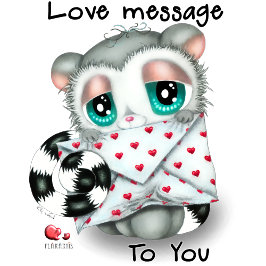 Caneca Cute Lemur Love Message - Hand-Drawn Valentine