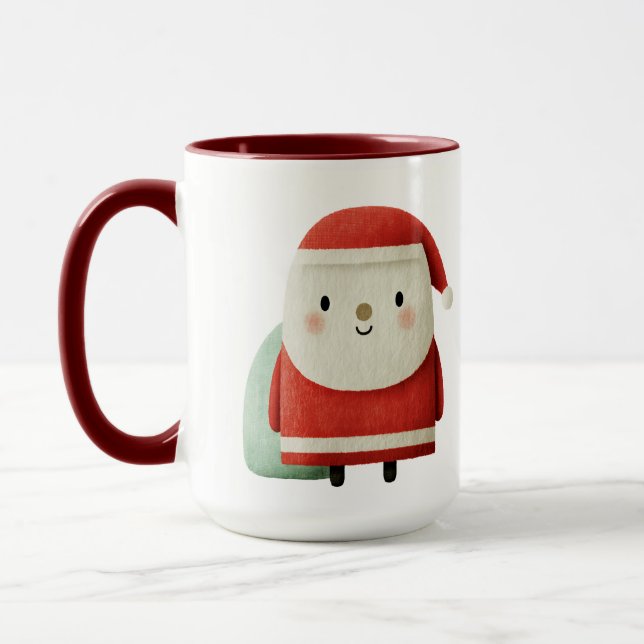 Caneca Cute Minimalist Santa Claus (Esquerda)