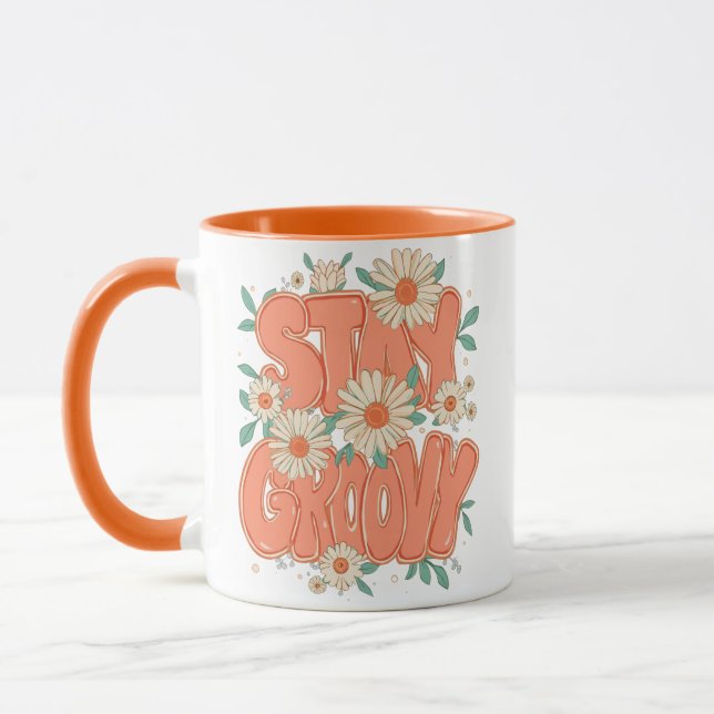 Caneca Cute Orange Hippie Typography (Esquerda)