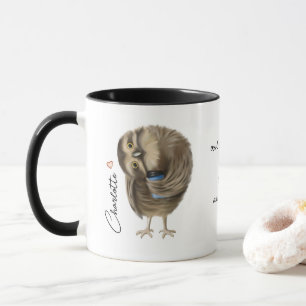 Caneca Cute Owl Funny Love Script Personalizado Name