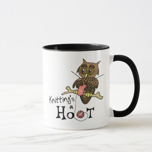 Caneca Cute Owl Knitting (Direita)