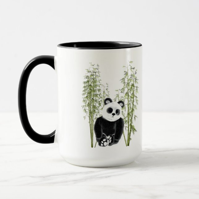 Caneca Cute Panda Sentado em Bambu (Esquerda)