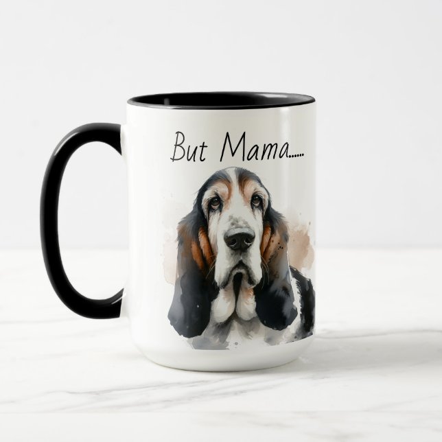 Caneca  Cute Pet Mama Basset Hound Personalize Mug (Esquerda)