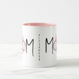 Caneca Cute Pink Cat's Mother Mothers Day Personalized 