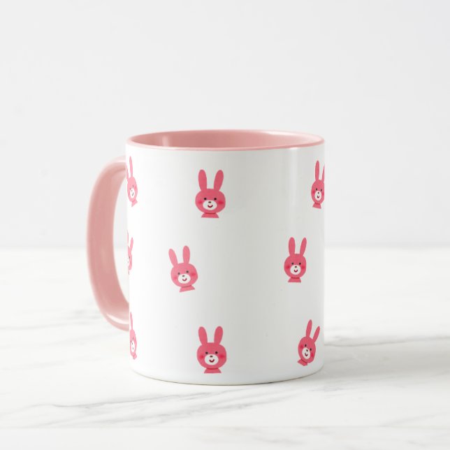 Caneca Cute Pink Feminine Coffee Cup (Frente Esquerda)