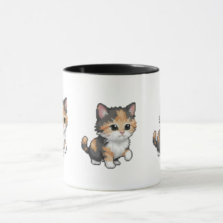 Caneca Cute Pixel Art Kitten Mug