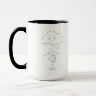 Caneca Cute Rain Cloud and Flower Coffee Mug