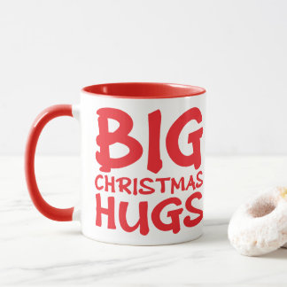 Caneca Cute red panda big Christmas hugs mug