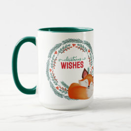 Caneca Cute Sleeping Fox Christmas