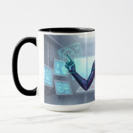 Caneca Cyber Oracle – Garota de Anime de Tecnologi