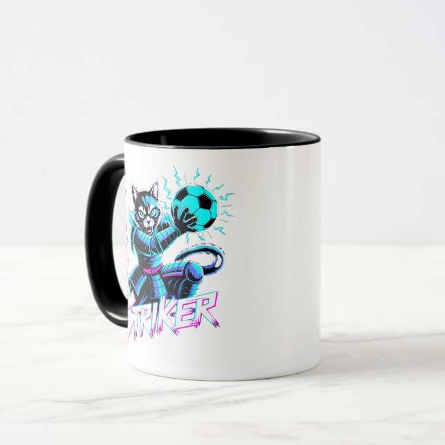 Caneca Cyberpunk Samurai Cat Soccer Mug (Frente Esquerda)