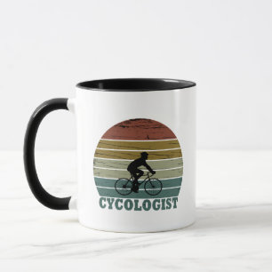Caneca Cycologist tem um ciclismo engraçado dizendo