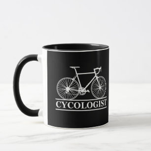 Caneca Cycologist tem um ciclismo engraçado dizendo