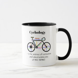 Caneca Cycology a ciência da alegria do divertimento da