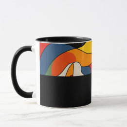 Caneca D06 - Tasse mit organischen bunten Formen