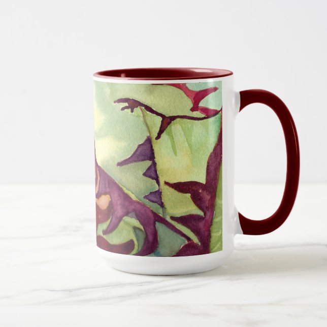 Caneca da aguarela da agave por Debra Lee Baldwin (Direita)
