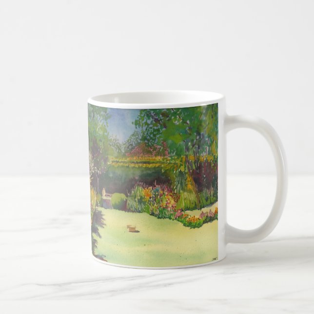 Caneca da aguarela do jardim II de Jane Austen (Direita)