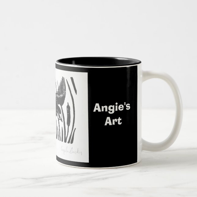 Caneca da andorinha de celeiro da arte de Angie (Direita)