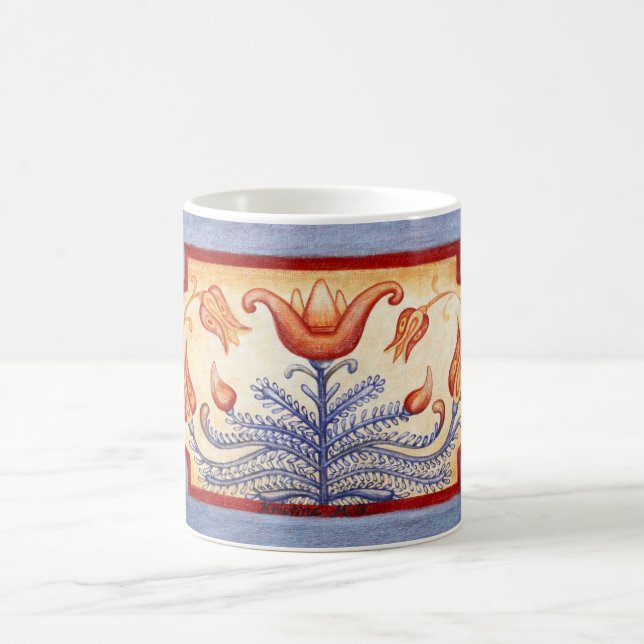 Caneca da arte das tulipas (Centro)