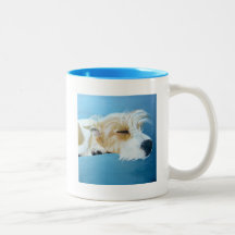 Caneca da arte do cão do sono Jack Russell Terrier