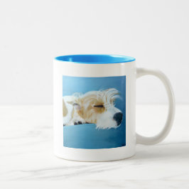 Caneca da arte do cão do sono Jack Russell Terrier