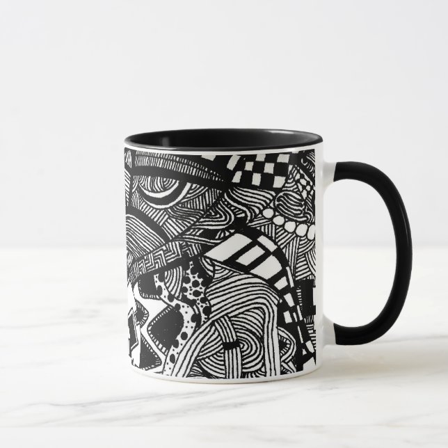 Caneca da arte do Doodle (Direita)