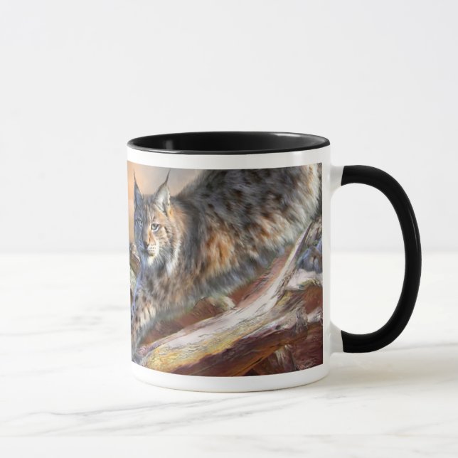 Caneca da arte do espírito do lince (Direita)