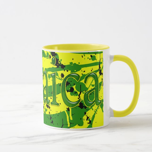 Caneca da arte do Splatter de Jamaica (Direita)
