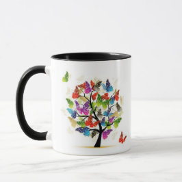 Caneca da árvore da borboleta