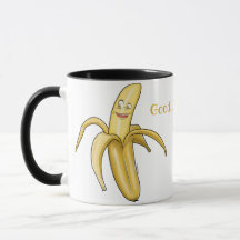 Caneca da banana do bom dia - corte desenhos