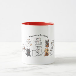 Caneca da Banda Sinfônica de Gatos Fofos