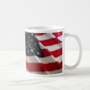 Caneca da bandeira americana dos deus abençoe