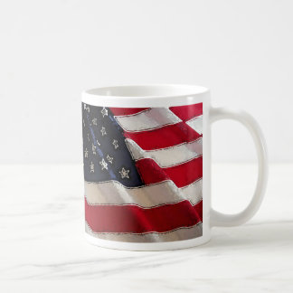 Caneca da bandeira americana dos deus abençoe