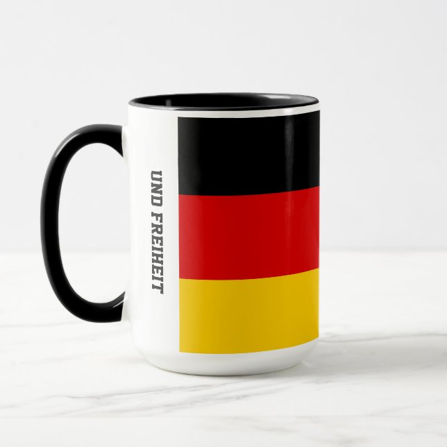Caneca da Bandeira da Alemanha Unidade Justiça Lib (Esquerda)