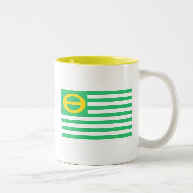 Caneca da bandeira da ecologia (Direita)