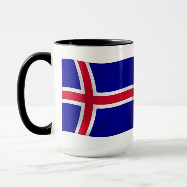 Caneca da Bandeira da Islândia (Esquerda)