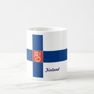 Caneca da bandeira de Finlandia