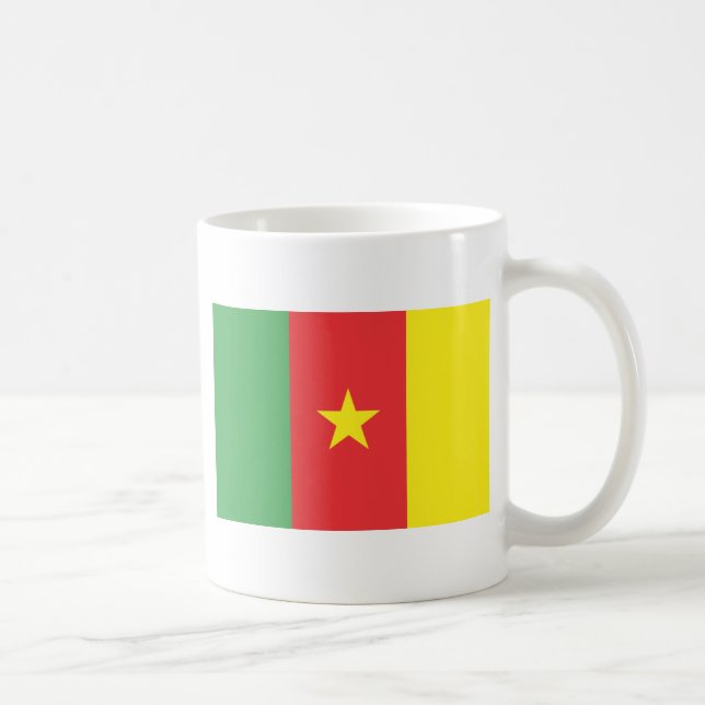 Caneca da BANDEIRA de REPÚBLICA DOS CAMARÕES (Direita)