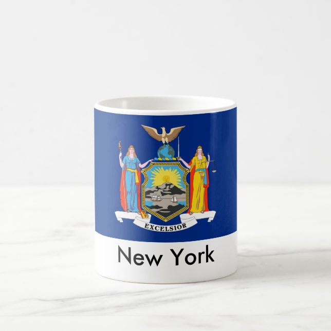Caneca da bandeira dos Estados de Nova Iorque (Centro)