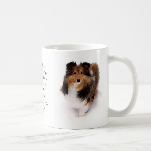 Caneca da bênção de Sheltie (Direita)