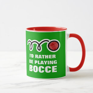 Caneca da bola de Bocce com citações engraçadas