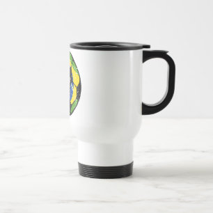 Caneca da bola de futebol de Brasil