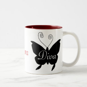 Caneca da borboleta da diva