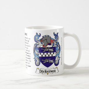 Caneca da brasão da família de Dickerson